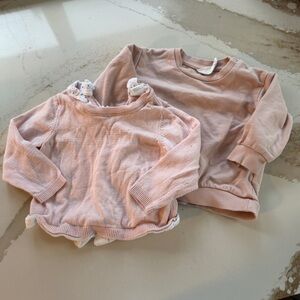 2 H&M Soft Pink Baby Top